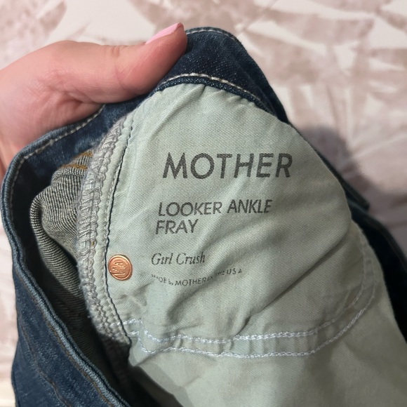 MOTHER Crop Step Fray Jeans Size 30 Premium Designer Denim - Picture 11 of 12